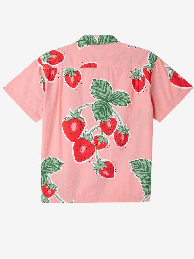 Obey Spring 2024 Jumbo Berries Short Sleeve Buttondown Shirt | FLAMINGO PINK MULTI (PMU)