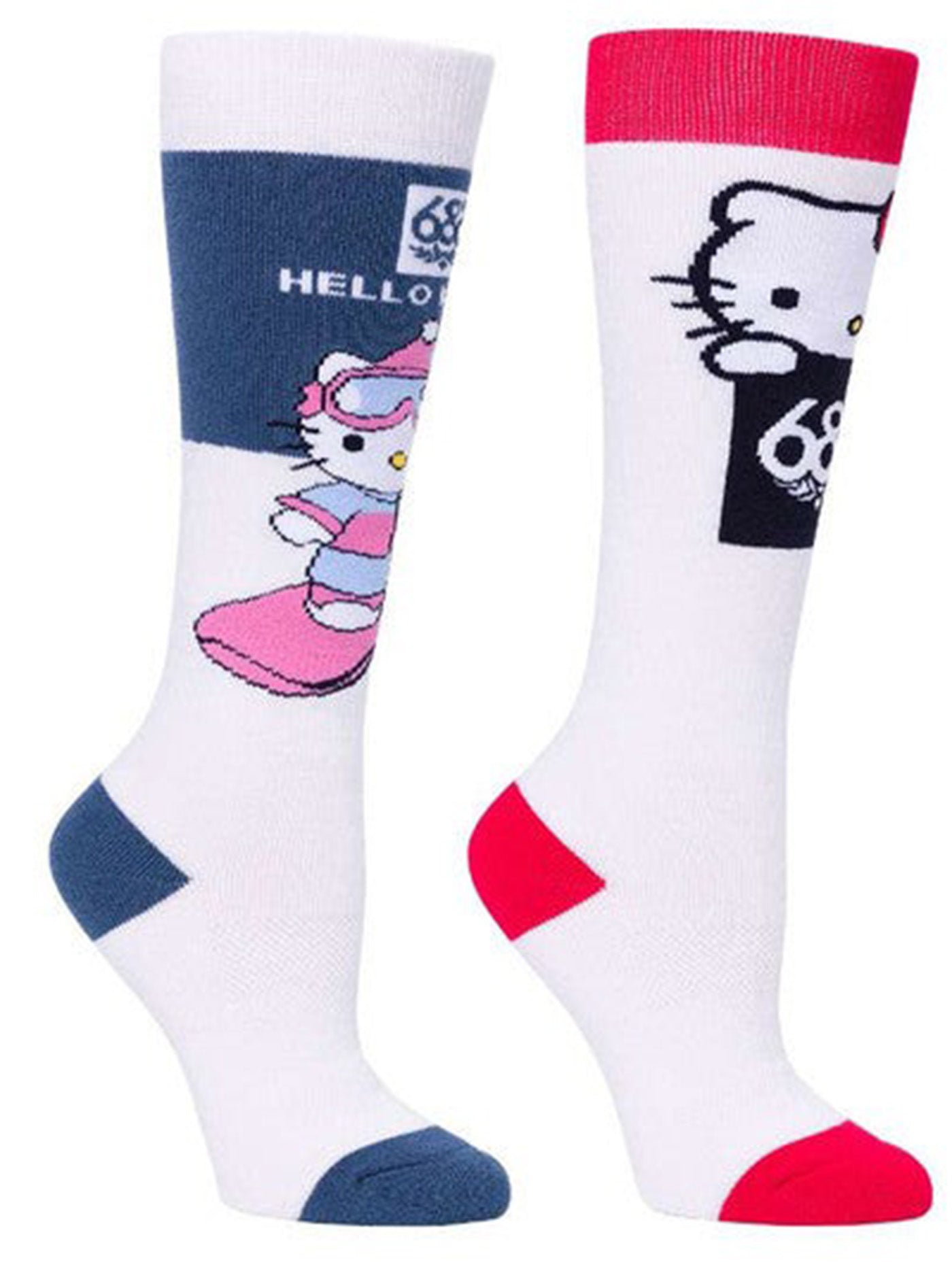 686 X Hello Kitty 2 pack Snowboard Socks 2024 | EMPIRE