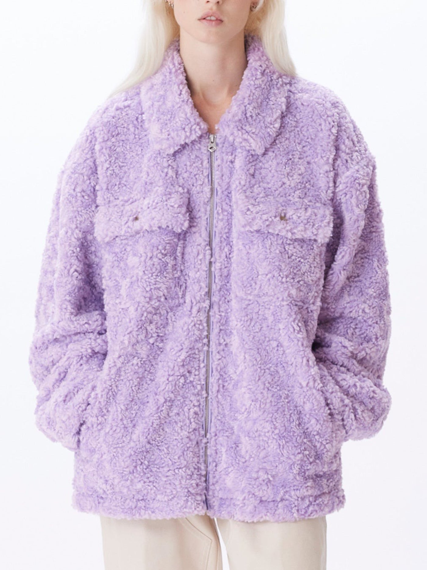 Obey Clothing Jeanne Sherpa Jacket - Women's  Sherpa jacket womens, Obey  clothing, Sherpa jacket