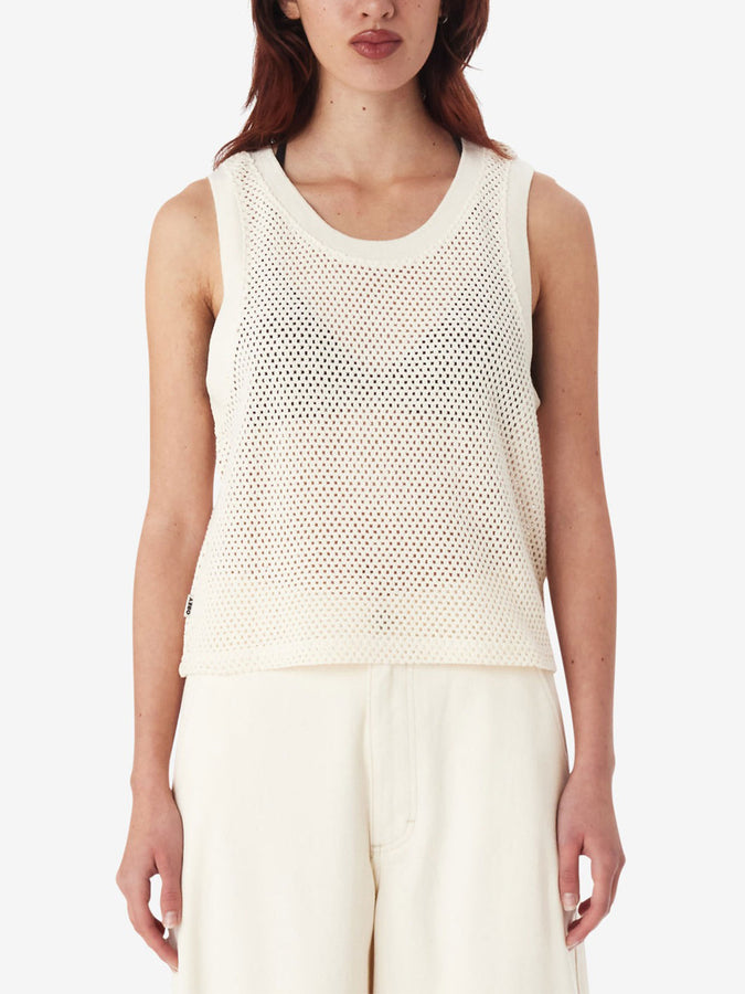 Obey Hudson Women Mesh Tank Top Spring 2024 | UNBLEACHED (UBL)