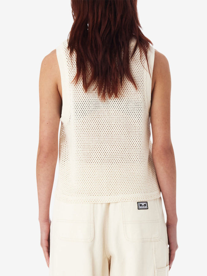 Obey Hudson Women Mesh Tank Top Spring 2024 | UNBLEACHED (UBL)
