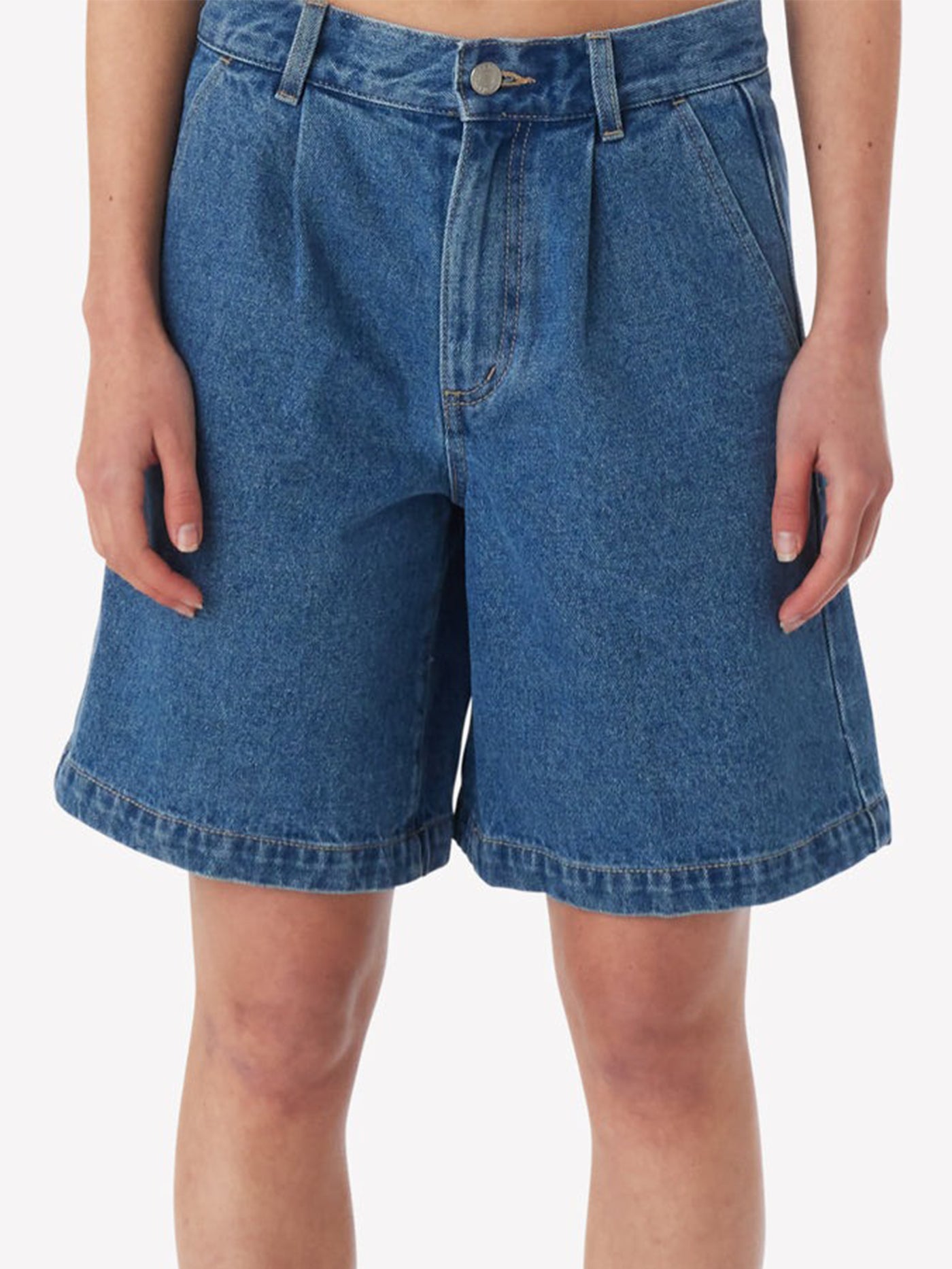 Belted Pleated Shorts in Floral Twill