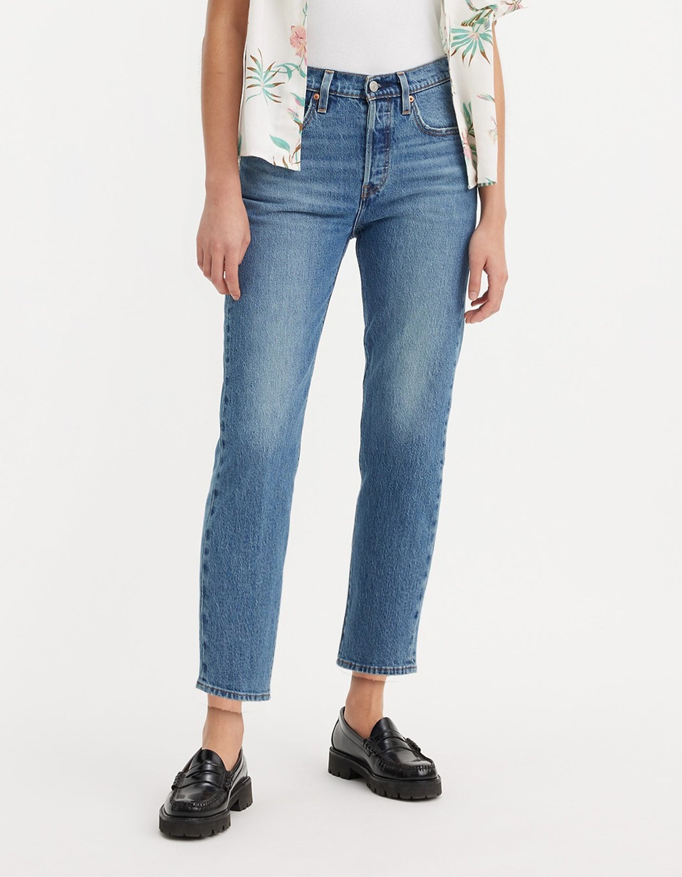 MID RISE AUTHENTIC STRAIGHT CROP CORDUROY JEAN