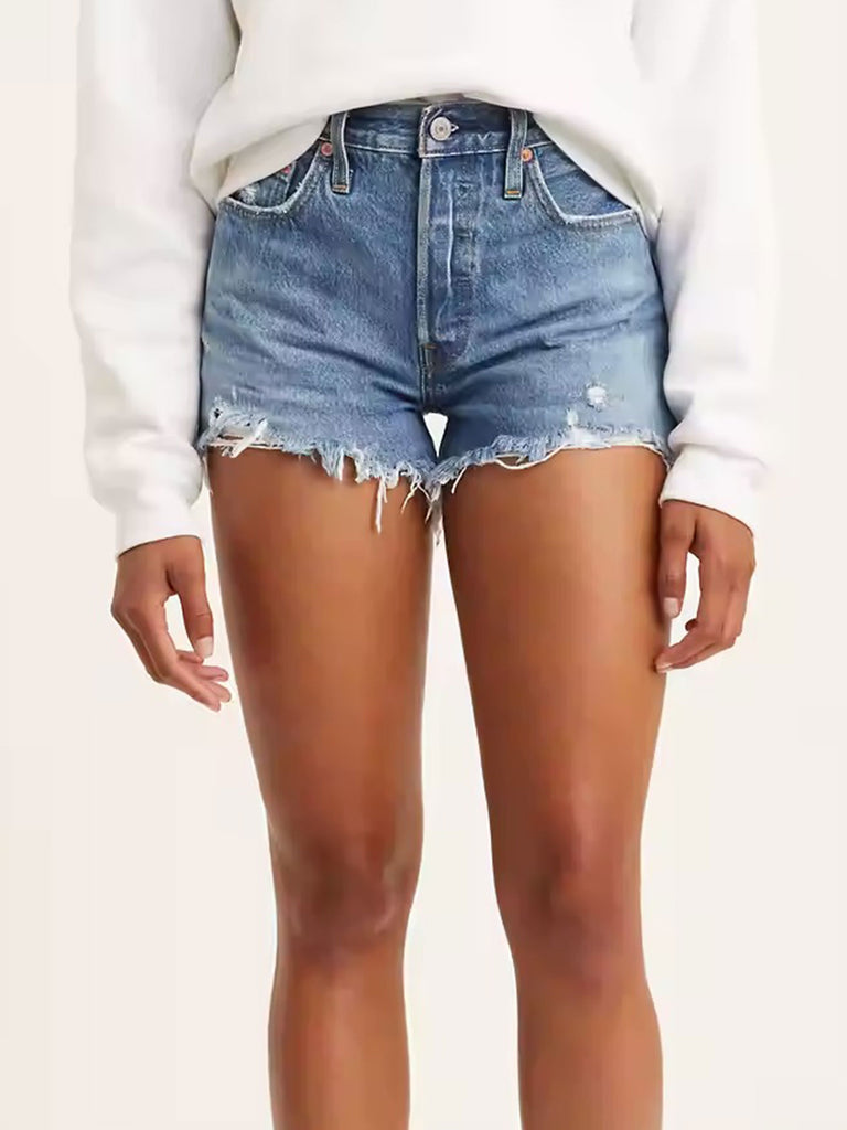 Levi's Short en Jean Ribcage Femme Noir Levi's Short en Jean Ribcage Femme Noir