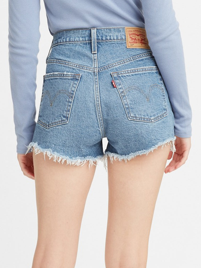 Short Jean Levi’s 501 Femme – Taille 34/36 – Style Découpé – Bleu – Neuf Sans étiquettes