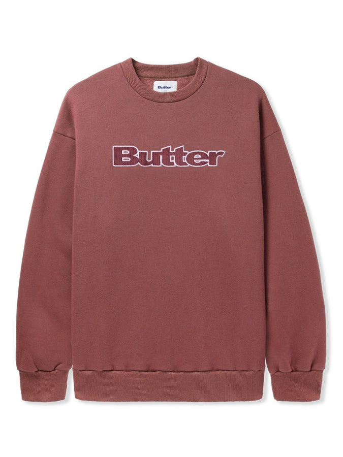 Butter Goods Cord Logo Crewneck Sweatshirt Holiday 2023 | RHUBARB