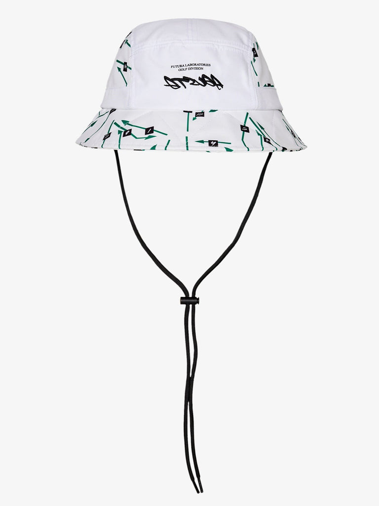 Malbon Futura Nylon Bungee Hat - White