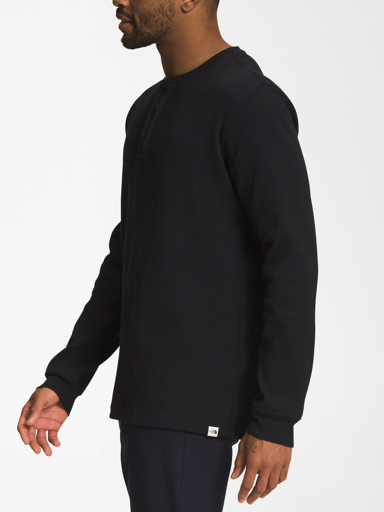 トップス Waffle henley neck long sleeve t-shirt MEN'S WAFFLE HENLEY NECK LONG SLEEVE T-SHIRT | UNIQLO IN