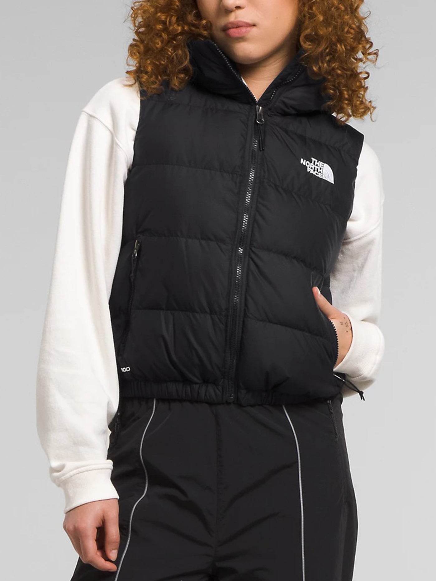 North face cheap hooded vest womens