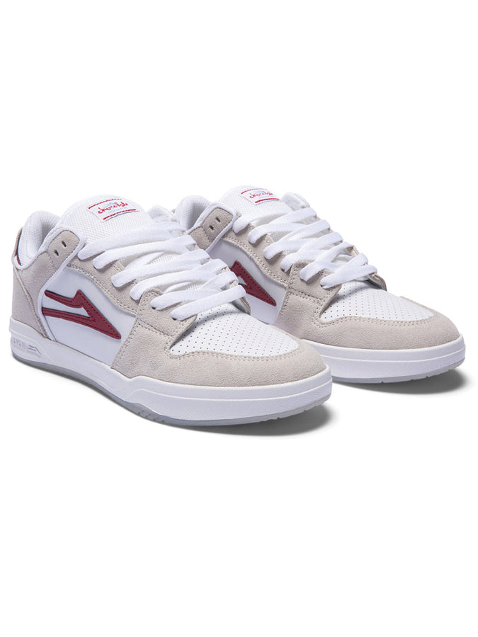 Lakai x Chocolate Telford Low White/Red Shoes Spring 2024 | WHITE/RED SUEDE (WRS)