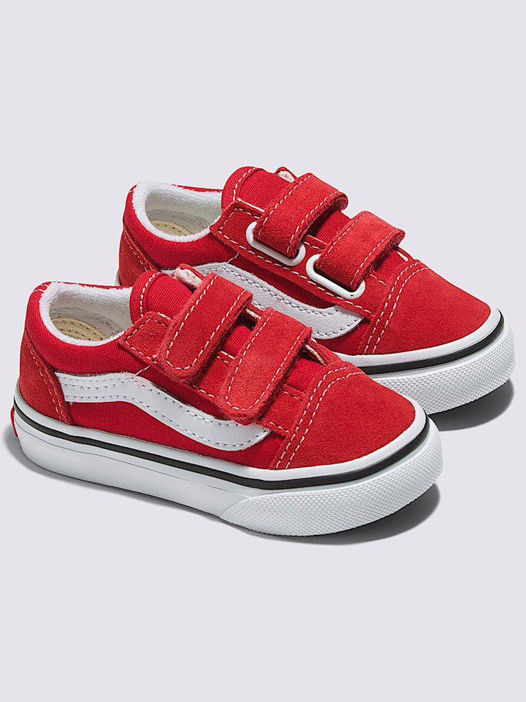Vans Old Skool V Racing Red/True White Shoes Fall 2025 EMPIRE