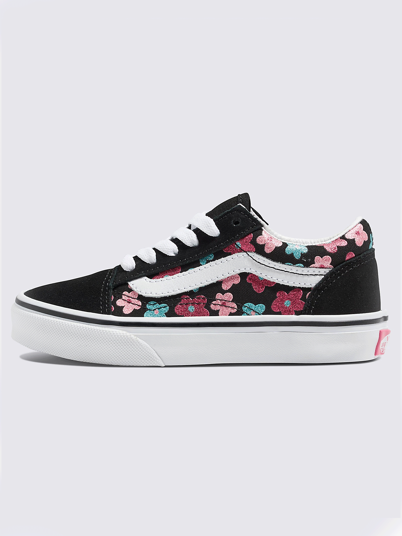 Vans Old Skool Glitter Flower Multi True Wht Shoes Fall 2024 EMPIRE