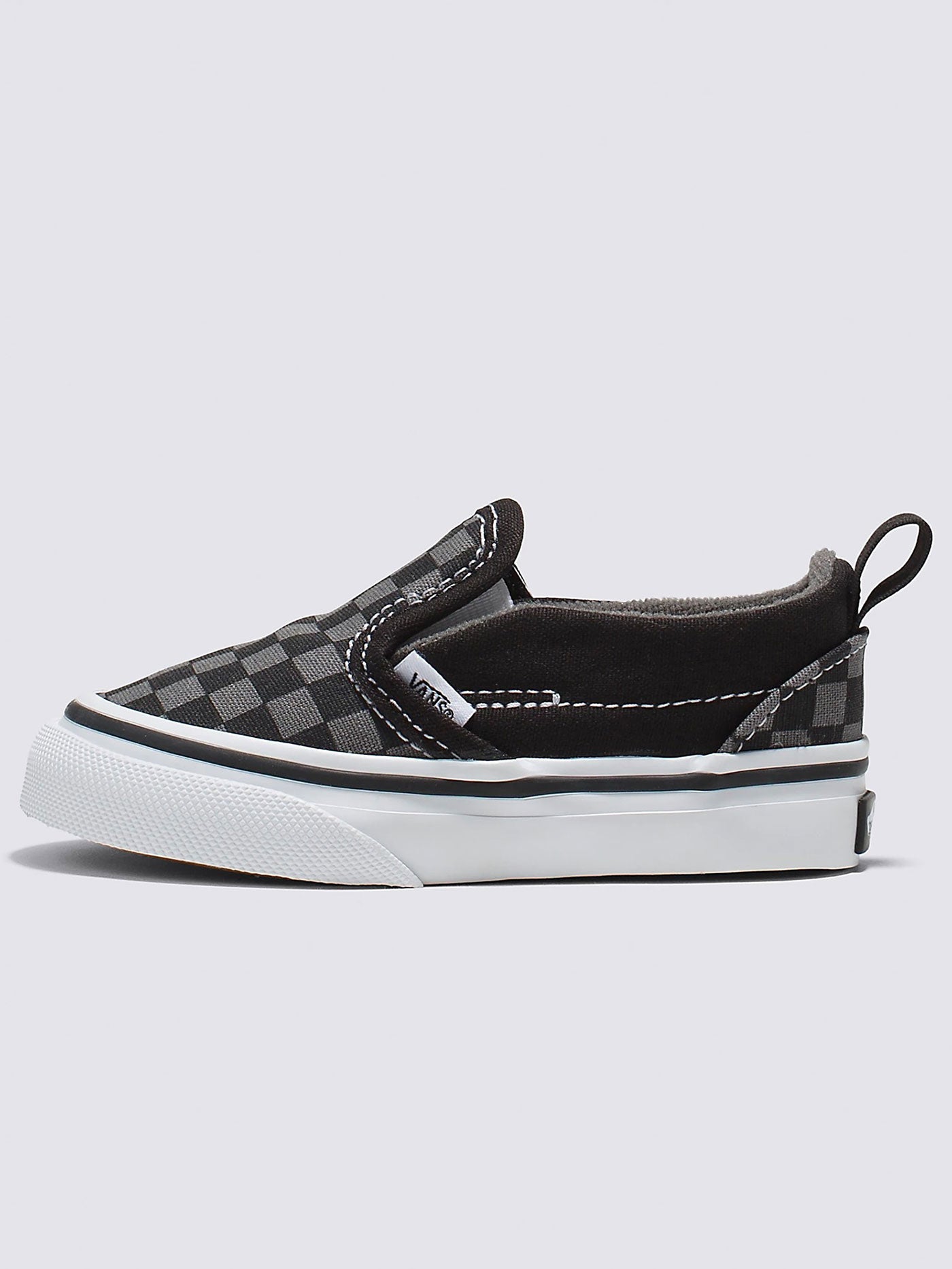 Vans Slip-On V Checkerboard Black/Pewter Shoes EMPIRE