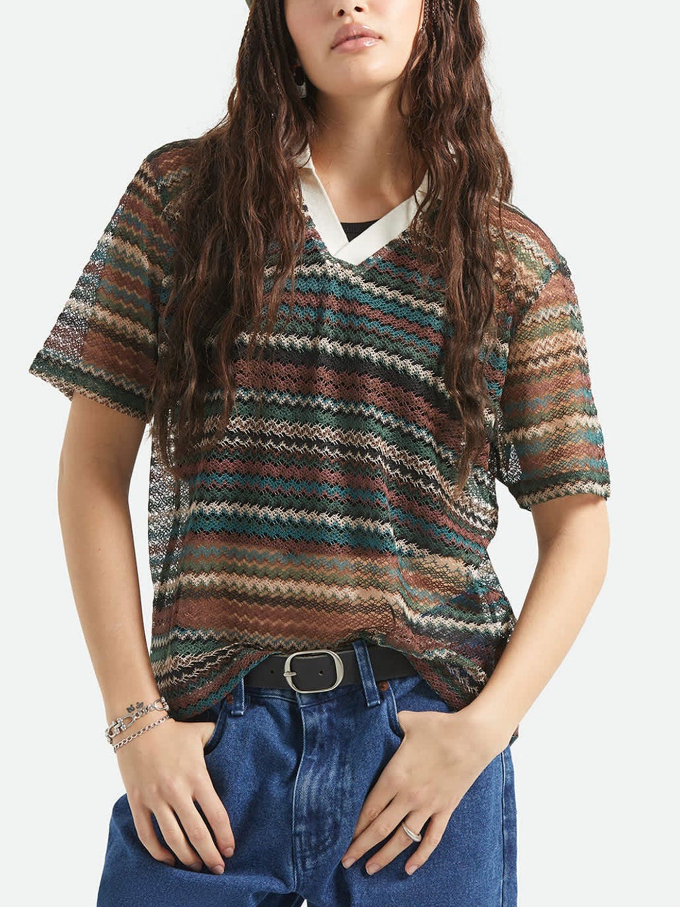 Brixton Varsity Multi Retro Stripe T-Shirt Spring 2026 | EMPIRE