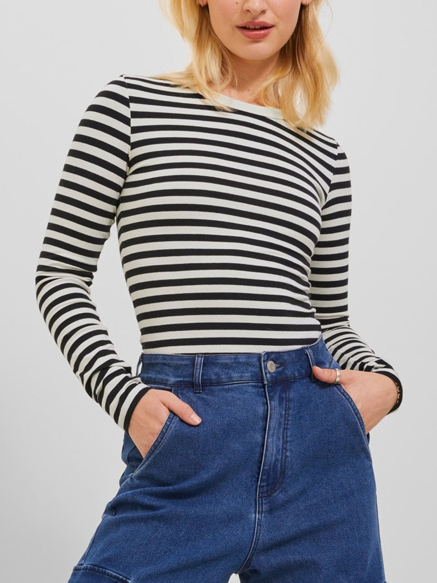 JJXX Celine Gigi Stripe Women Long Sleeve T-Shirt Fall 2023