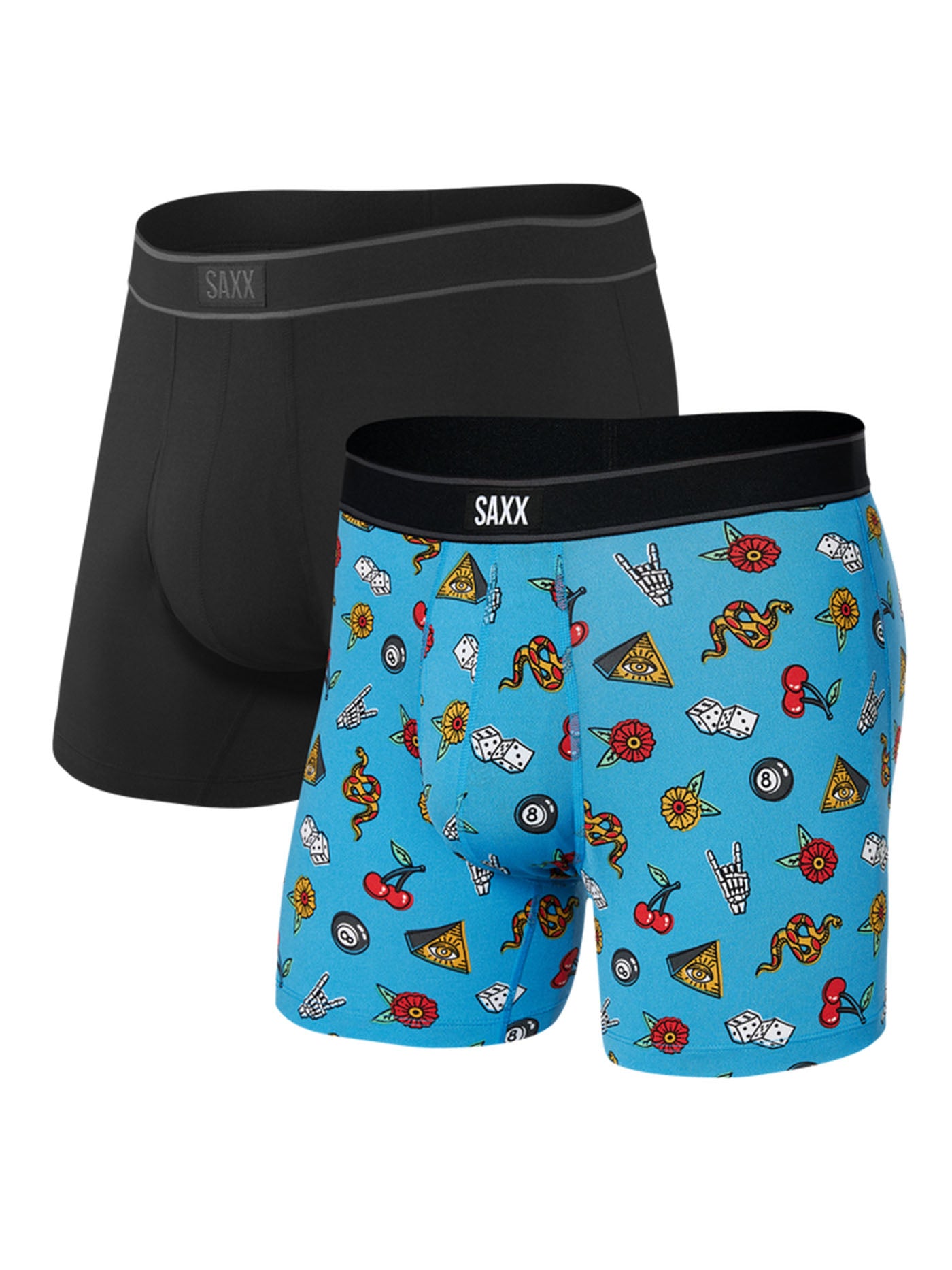 Saxx Daytripper 2 Pack Indelible /Black Boxer Fall 2023