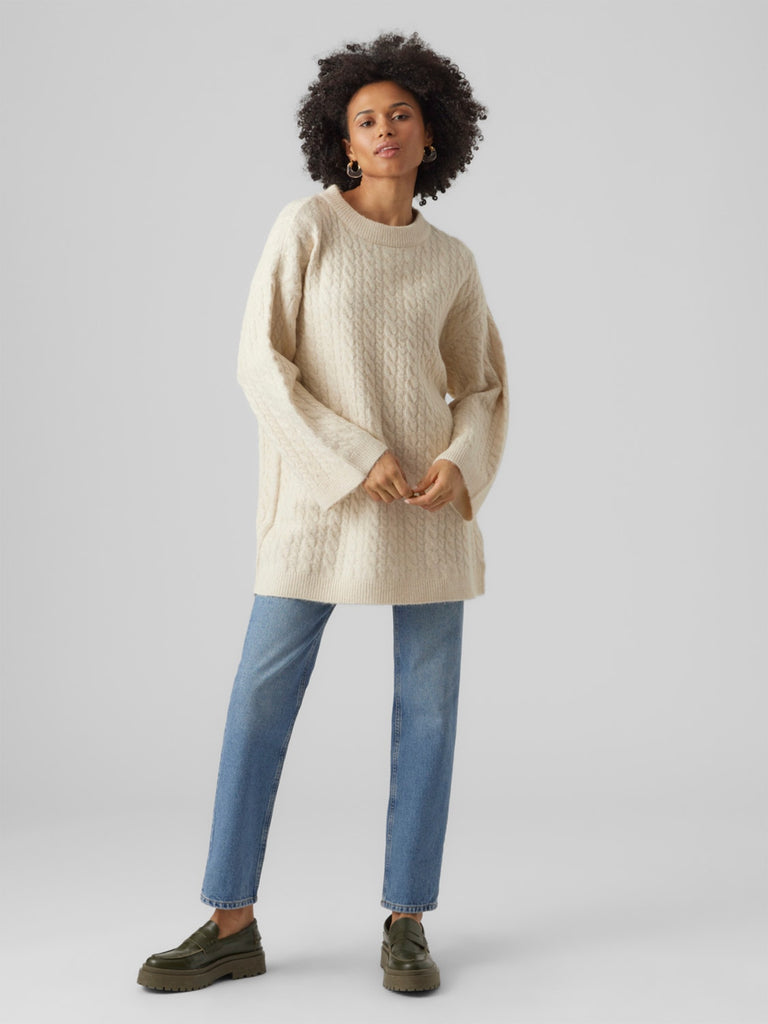 Women's Oversized Comfy Cord Knit Pullover Top