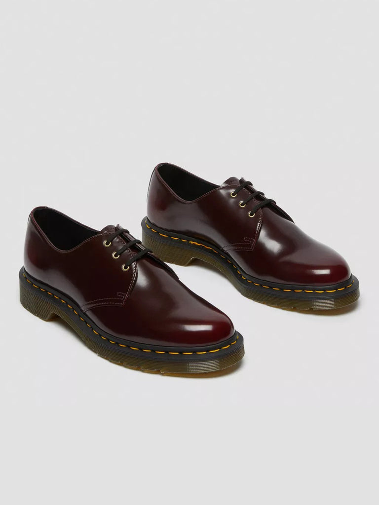 Martens Vegan 1461 Oxford Rub Off Cherry Red Shoes EMPIRE