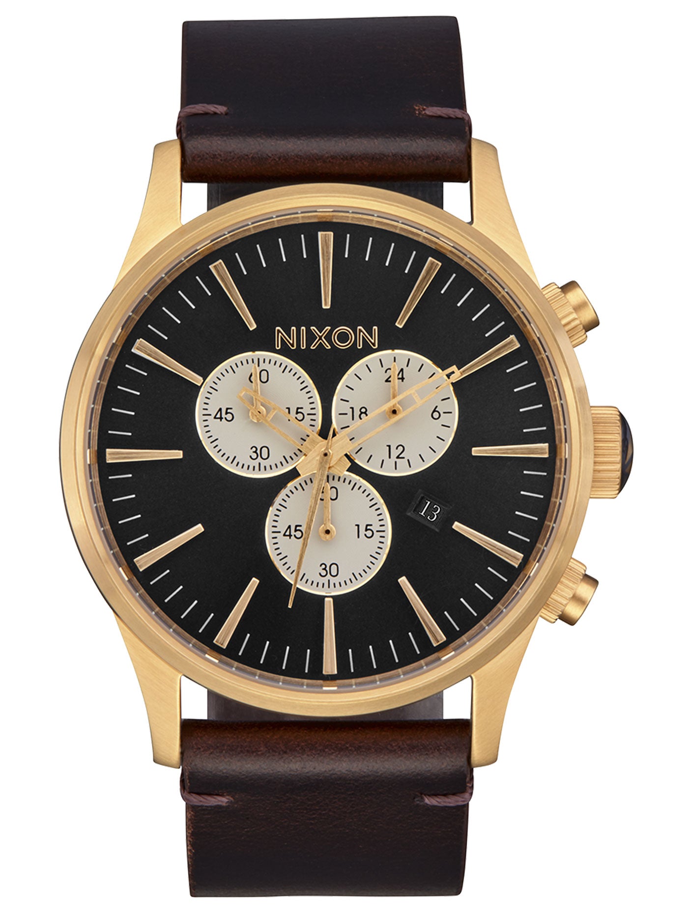 Nixon Sentry Chrono Leather Watch | EMPIRE
