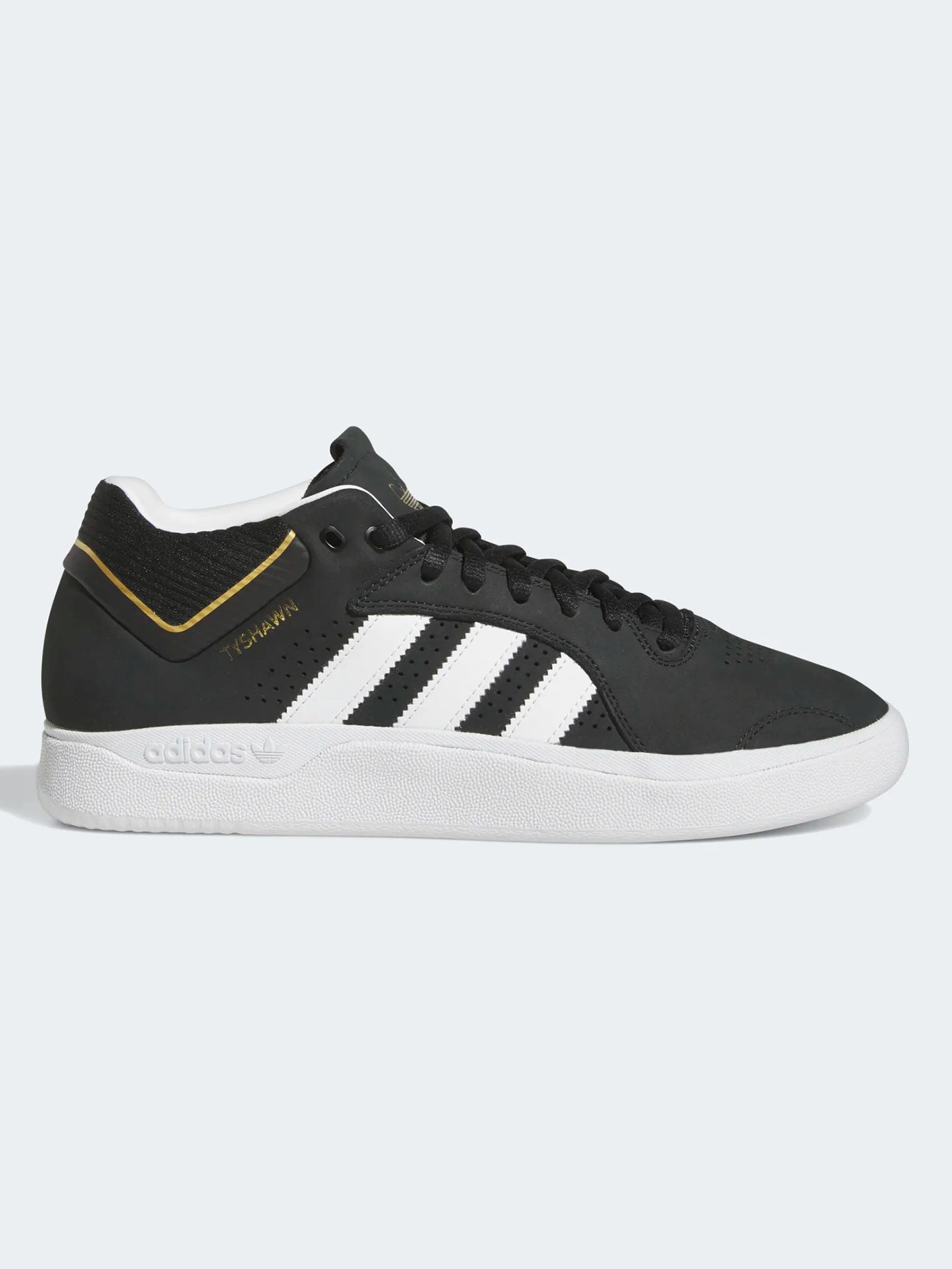 Adidas Spring 2023 Tyshawn Black/White/Gold Shoes | EMPIRE