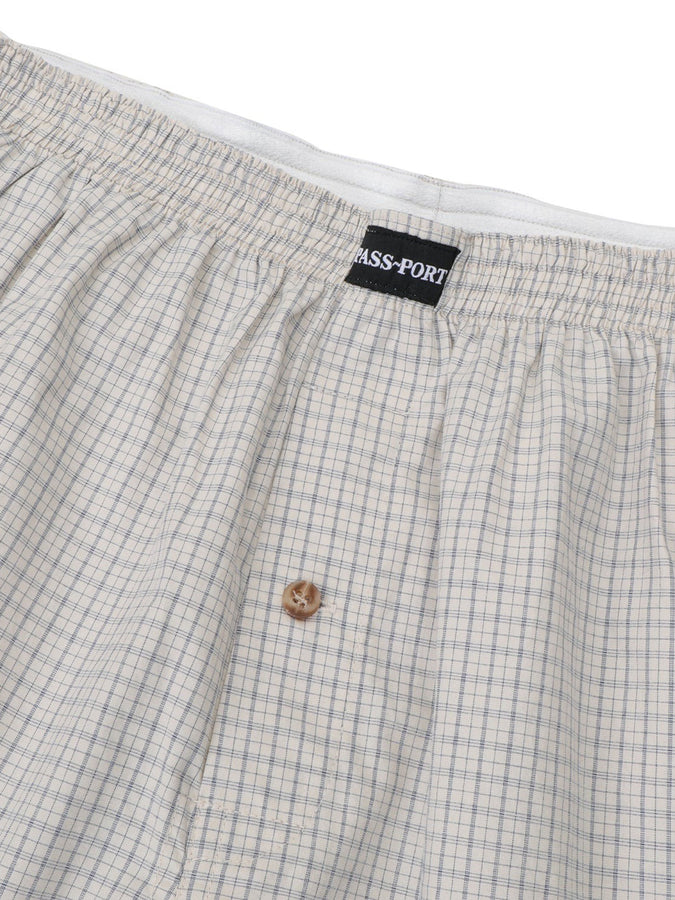 Pass Port Workers Check Boxer | LIGHT BLUE
