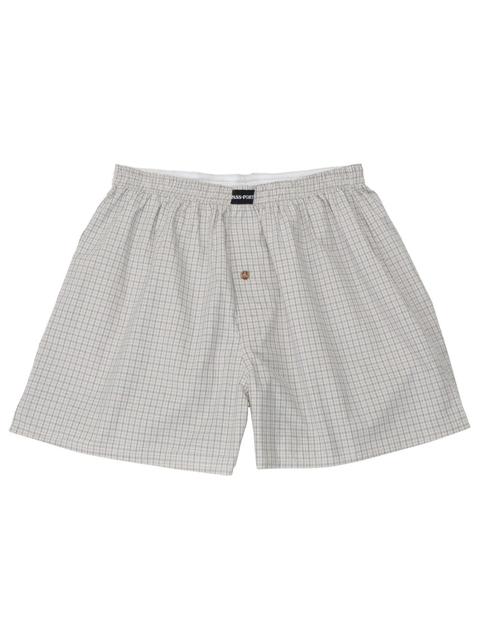Pass Port Workers Check Boxer | LIGHT BLUE