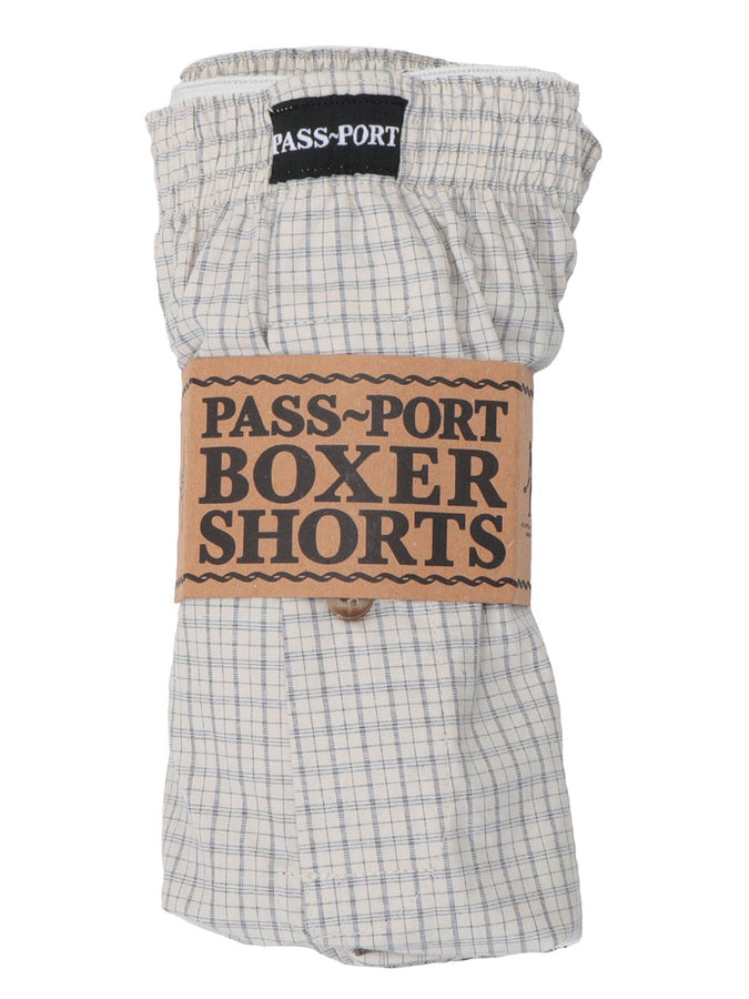 Pass Port Workers Check Boxer | LIGHT BLUE