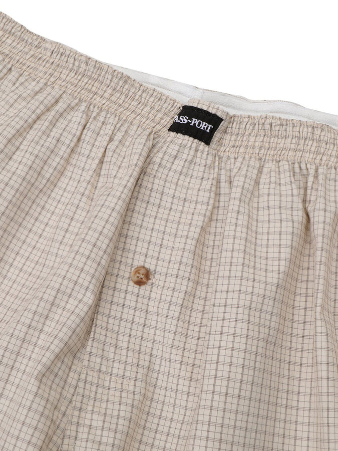 Pass Port Workers Check Boxer | BROWN