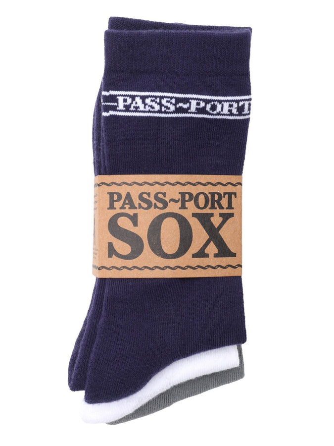 Pass Port Hi Sox 3 Packs Socks | NAVY/WHITE/GREY