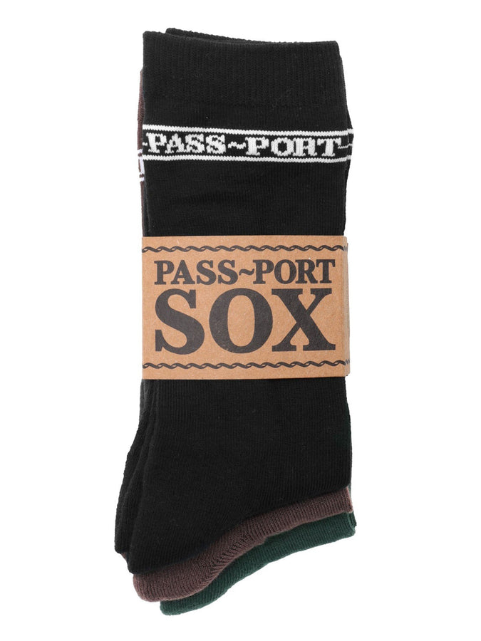 Pass Port Hi Sox 3 Packs Socks | BLACK/CHOC/FOREST