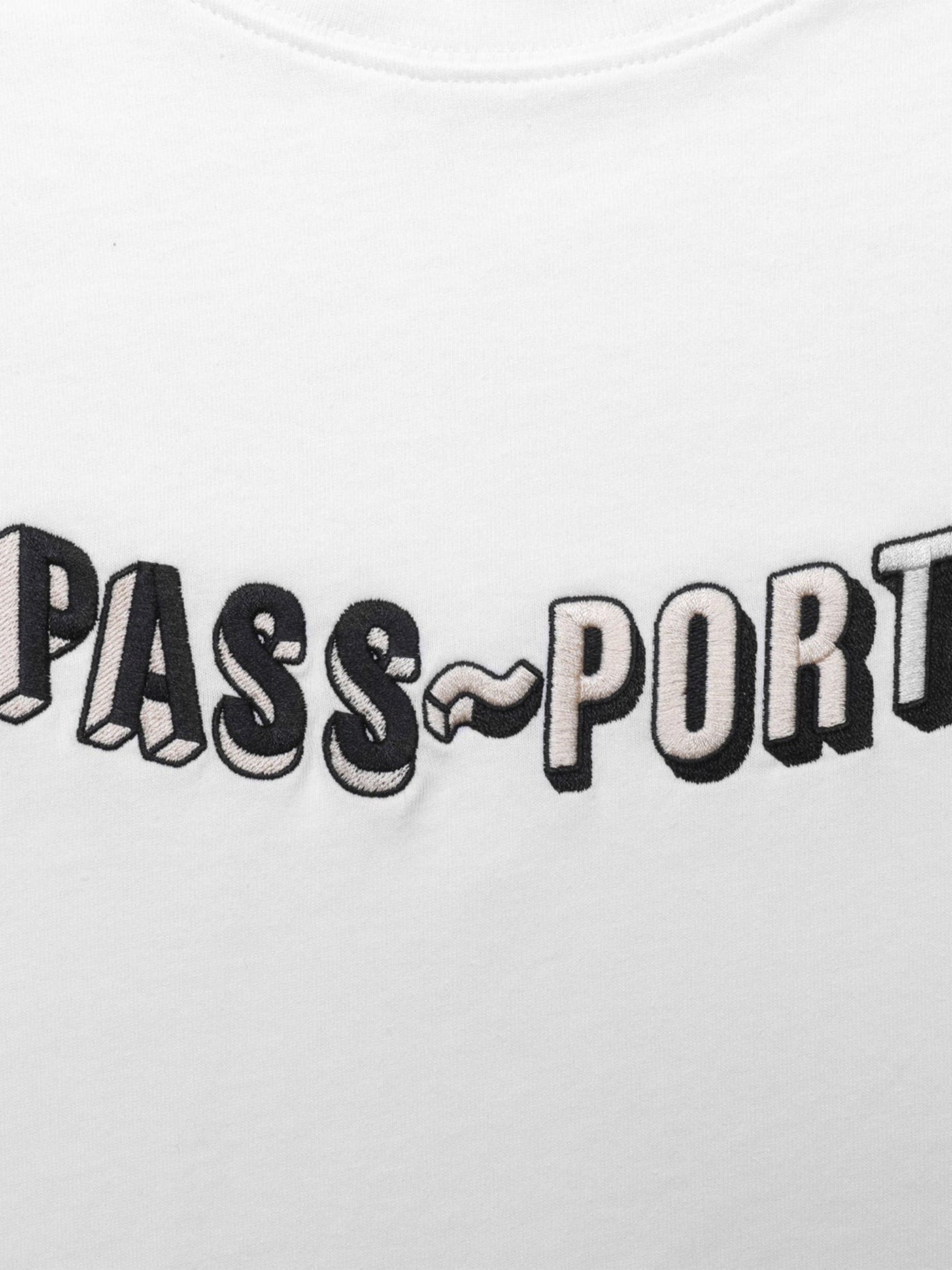 Pass Port Sunken Logo Embroidery T-Shirt Spring 2024