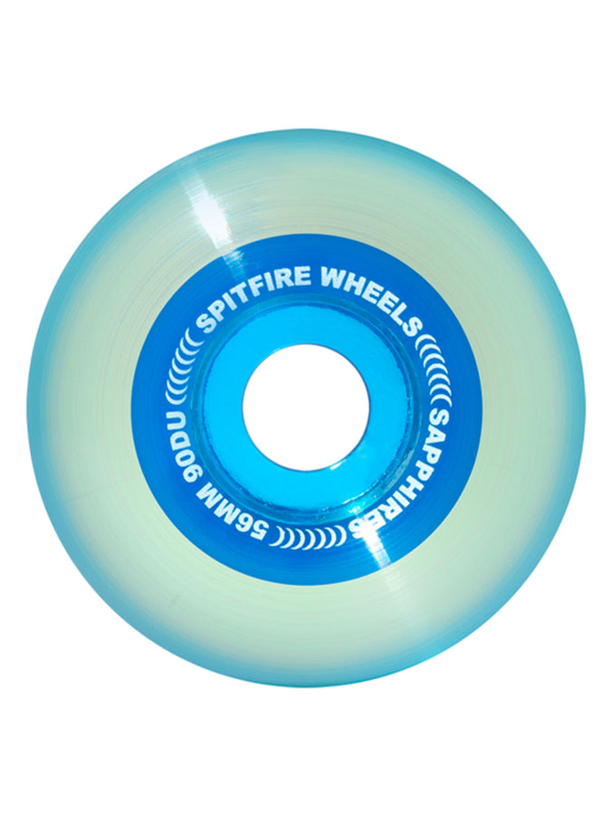 Spitfire Sapphire 90HD Clear/Blue Skateboard Wheels | CLEAR/BLUE