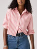 Levis Cropped Harlie Peachskin Long Sleeve Buttondown Shirt