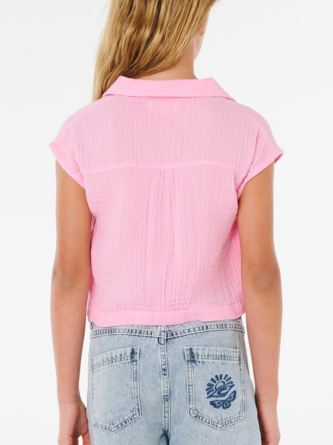 Rip Curl Premium Surf Buttondown Shirt (Girls 7-14) Spring 2026 | BRIGHT PINK (4067)