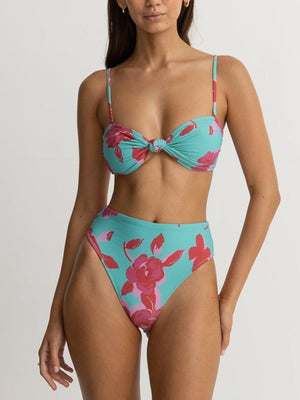 Rhythm Inferna Floral Knotted Bandeau Bikini Top Spring 2024