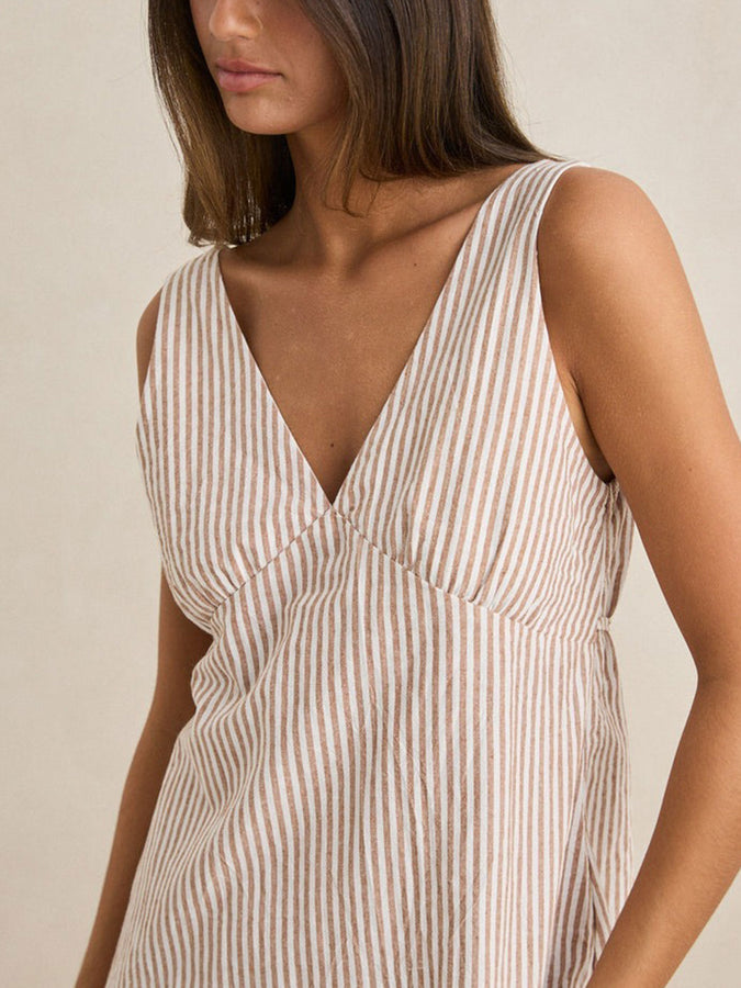Rhythm Valley Stripe Dress Spring 2026 | TAN