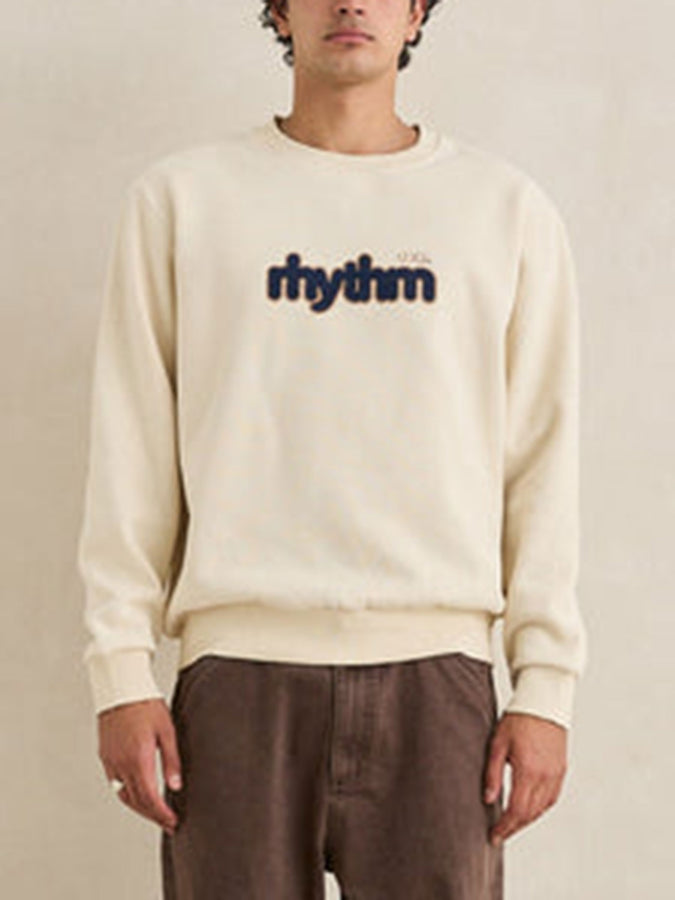 Rhythm Applique Crewneck Sweatshirt Spring 2026 | NATURAL