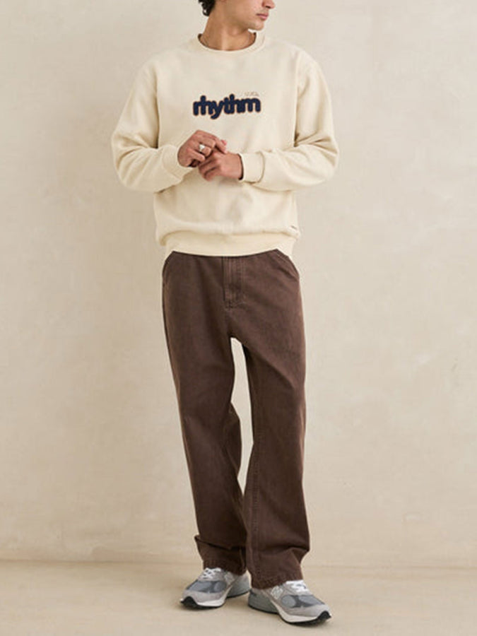 Rhythm Applique Crewneck Sweatshirt Spring 2026 | NATURAL