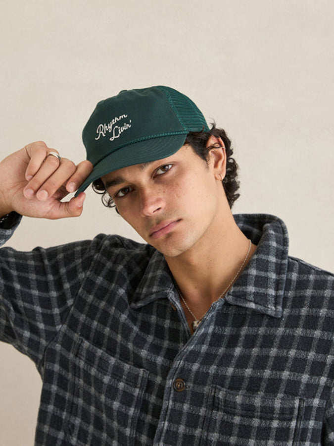 Rhythm Script Trucker Hat | GREEN