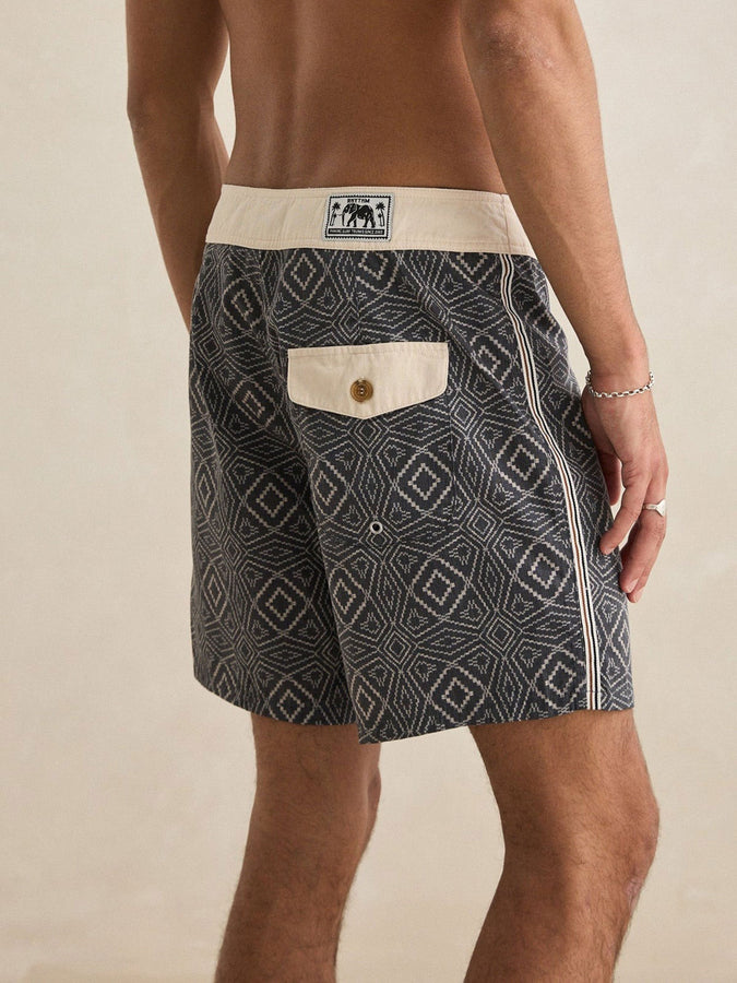 Rhythm Mosaic Heritage Trunk Boardshorts Spring 2026 | BLACK