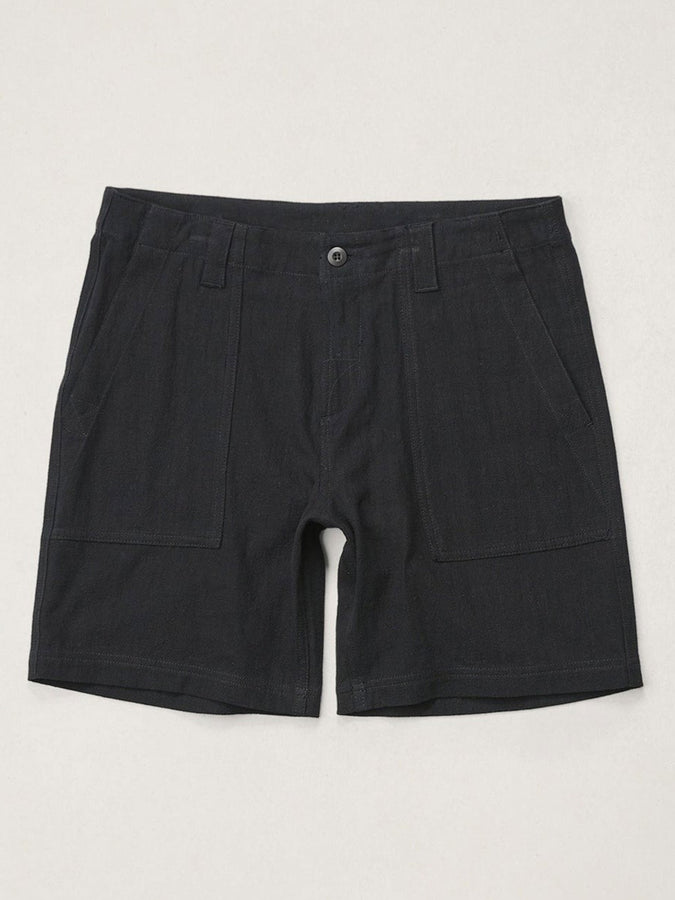Rhythm Worn Path texured Linen Shorts Spring 2026 | BLACK