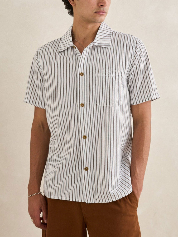 Rhythm Seersucker Stripe S/S Buttondown Shirt Spring 2026 | CEDAR