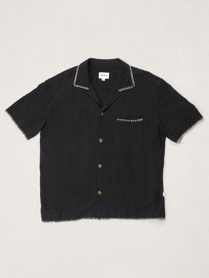 Rhythm Relaxed Whip Stitch S/S Buttondown Shirt Spring 2026 | BLACK