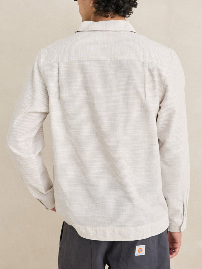 Rhythm Striped Linen Long Sleeve Buttondown Shirt Spring 2026 | NATURAL