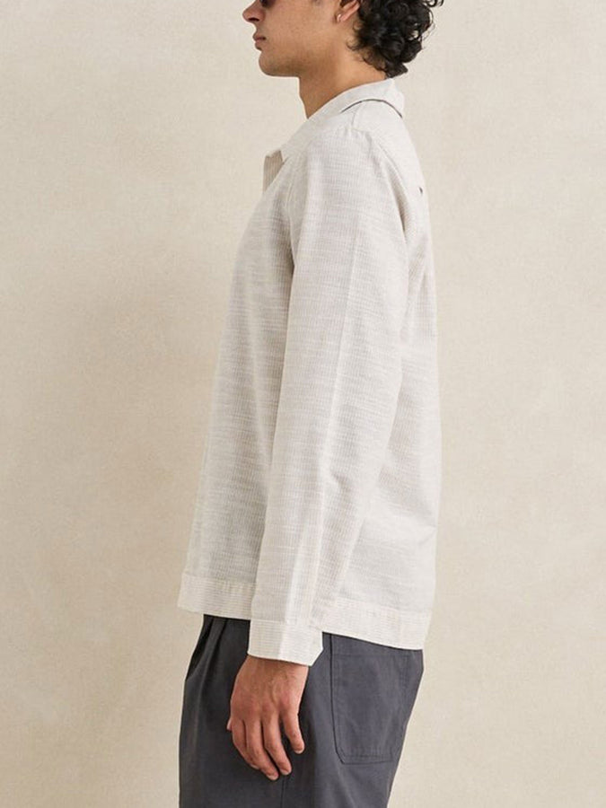 Rhythm Striped Linen Long Sleeve Buttondown Shirt Spring 2026 | NATURAL
