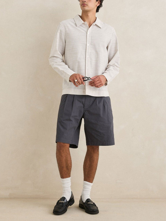 Rhythm Striped Linen Long Sleeve Buttondown Shirt Spring 2026 | NATURAL