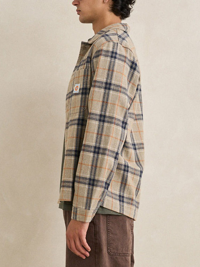 Rhythm Oscar Check Long Sleeve Buttondown Shirt Spring 2026 | STONE