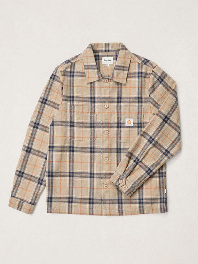 Rhythm Oscar Check Long Sleeve Buttondown Shirt Spring 2026 | STONE