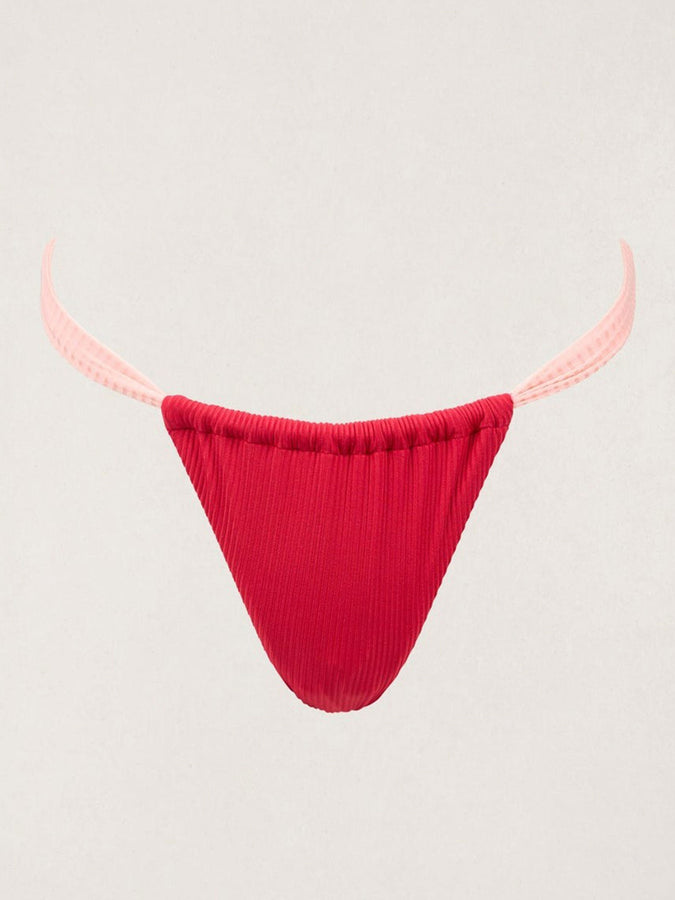 Rhythm Lily Rib Soft Side Itsy Bikini Bottom Spring 2026 | WATERMELON