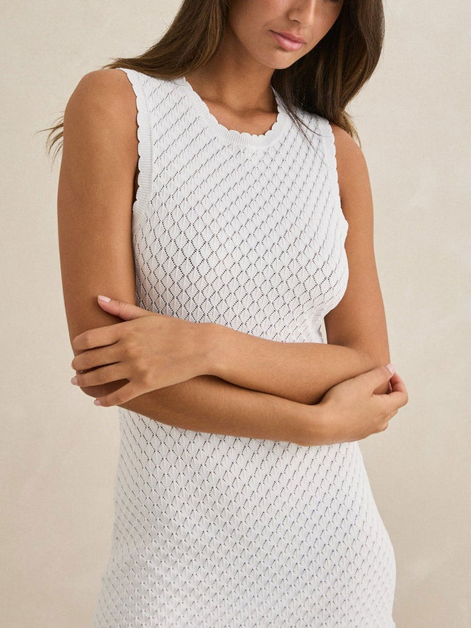 Rhythm Gigi Knit Tank Dress Spring 2026 | WHITE